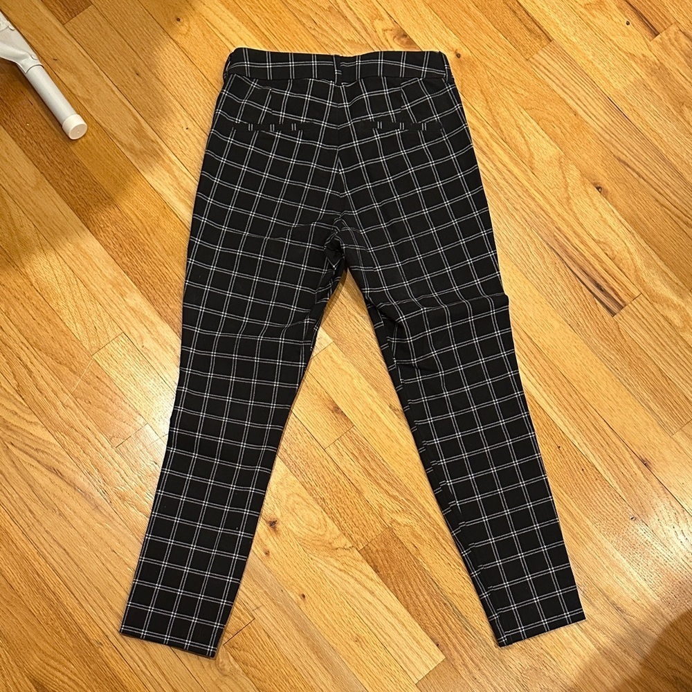 Women’s Black Checkered Pixie Pants - Picture 3 of 3